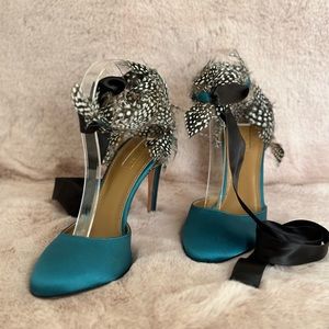 Aquazzura Madison Feather Shoes